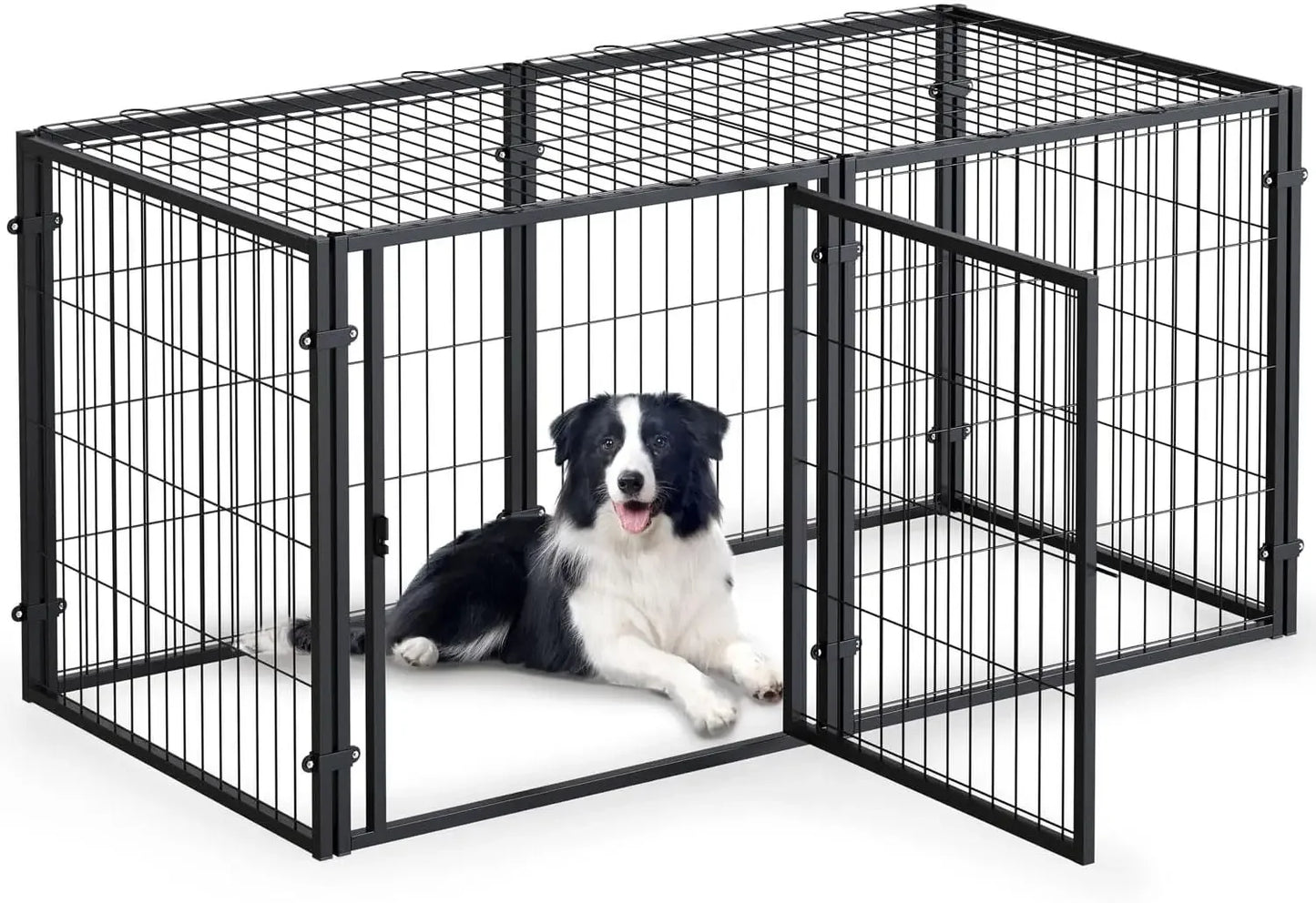 , Dog Crate, Dog Kennel, Pet Crate, Indoor Outdoor, XL, Black